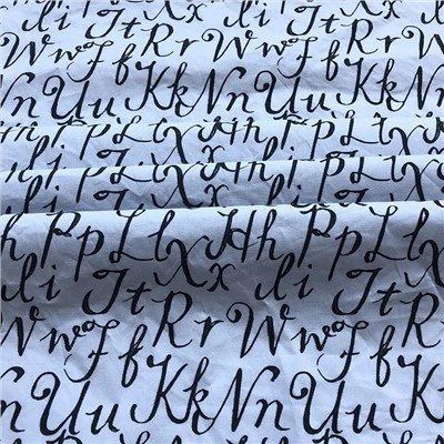 Abeceda Bombaž-Poplin Tkanina